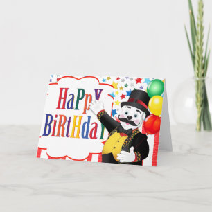 Polar Bear Circus Kids Birthday Card