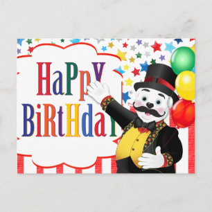 Polar Bear Circus Kids Birthday Postcard