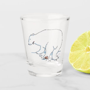 Polar Bear clear shot glass