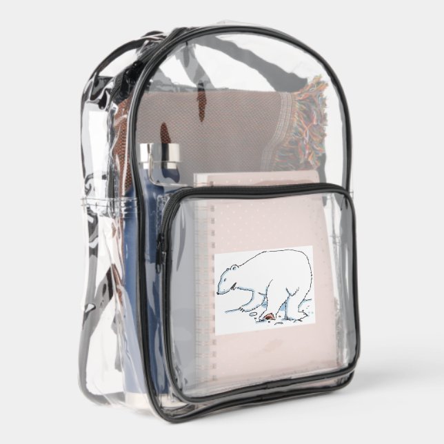 Polar Bear clear stadium backpack (Right)