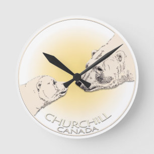 Polar Bear Clock Churchill Canada Bear Wall Clock