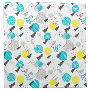 Polar bear cloth napkin