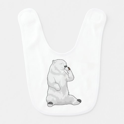 Polar bear Coffee Cup Baby Bib