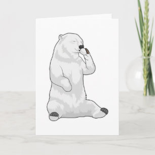 Polar bear Coffee Cup Card