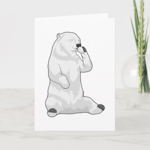 Polar bear Coffee Cup Card