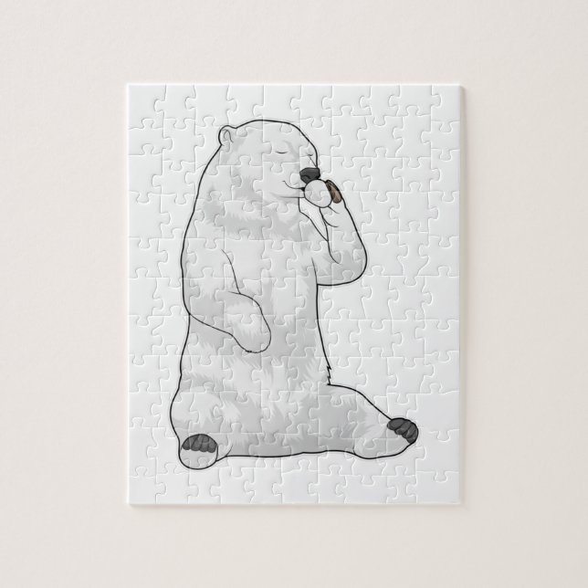 Polar bear Coffee Cup Jigsaw Puzzle (Vertical)