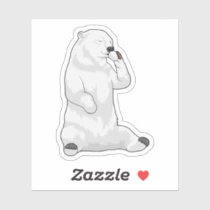 Polar bear Coffee Cup Sticker