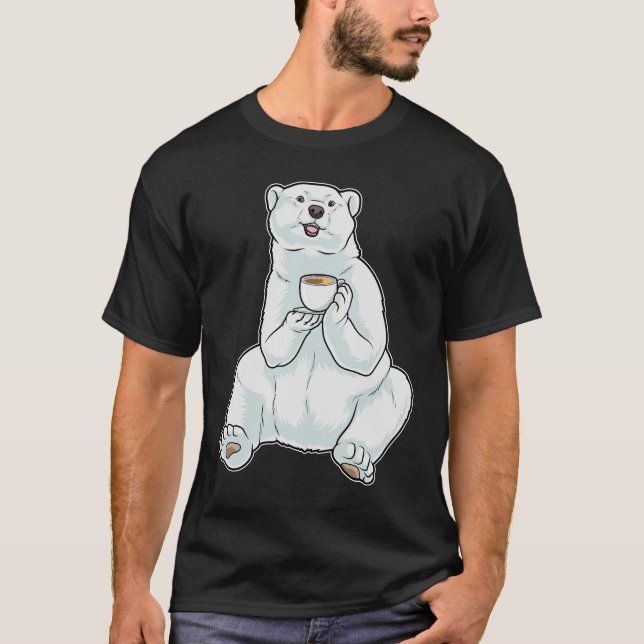 Polar bear Coffee Cup T-Shirt (Front)