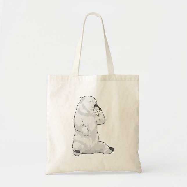 Polar bear Coffee Cup Tote Bag (Front)