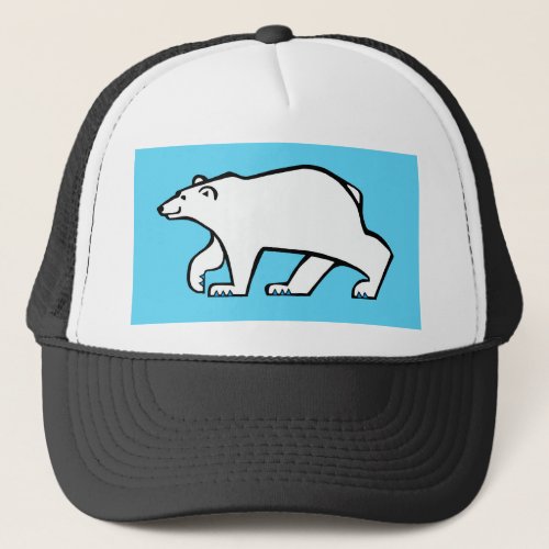  Polar BEAR _ Conservation  _ Nature_ Ice blue Trucker Hat