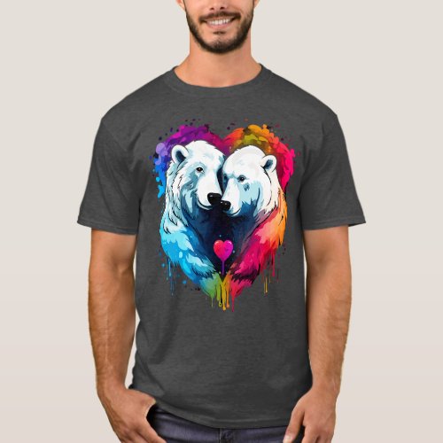 Polar Bear Couple Valentine T_Shirt