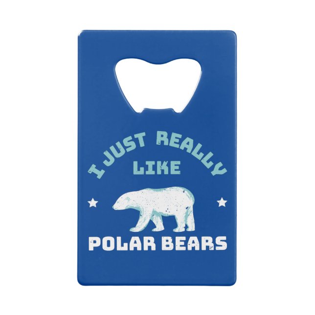 Polar Bear Credit Card Bottle Opener (Front)