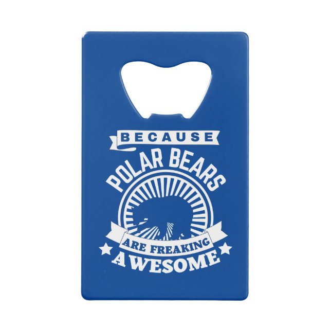 Polar Bear Credit Card Bottle Opener (Front)