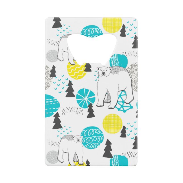 Polar bear credit card bottle opener (Front)