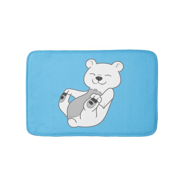 Polar Bear Cub Bathroom Mat (Front)