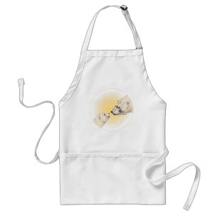 Polar Bear & Cub BB-Q Apron Wildlife Art Apron
