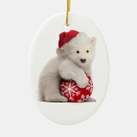 Polar Bear Cub Christmas Ornament