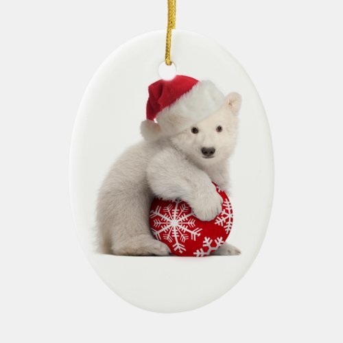 Polar Bear Cub Christmas Ornament