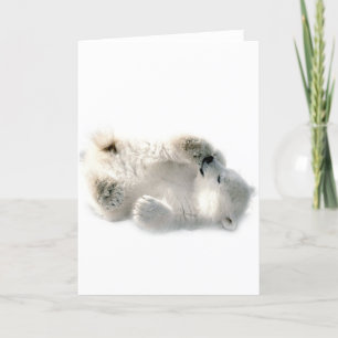 Polar Bear Cub Cute Animal Arctic Frozen Winter Card