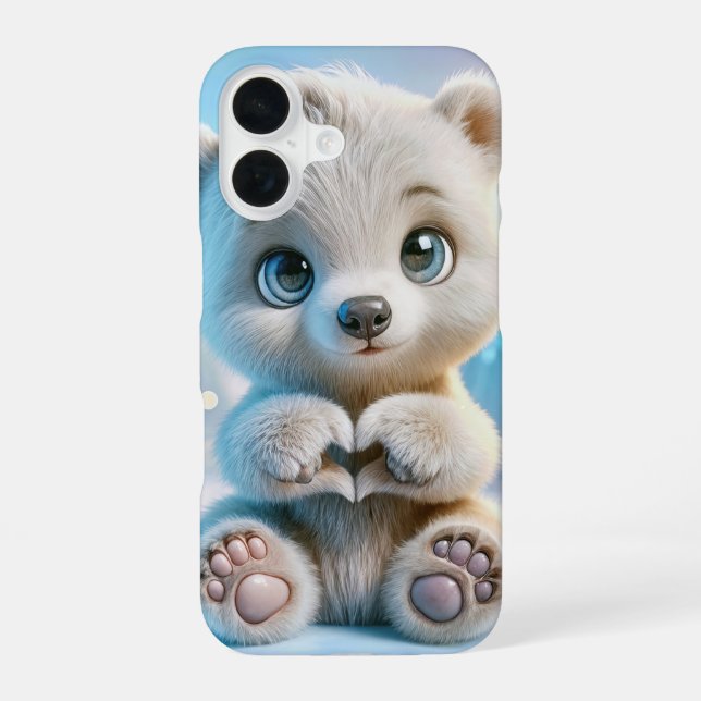 Polar Bear Cub  Iphone Case (Back)