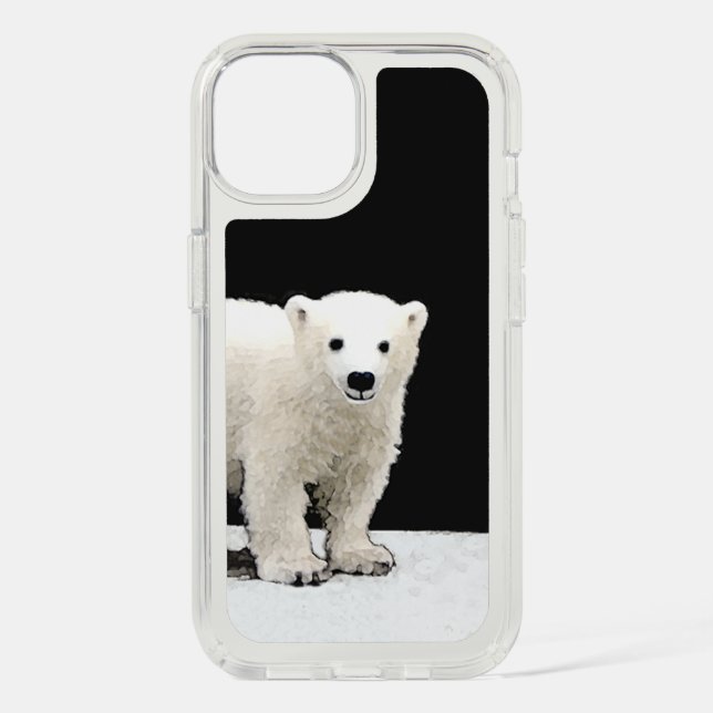 Polar Bear Cub Painting - Oiginal Wildlife Art Speck iPhone Case (Front)