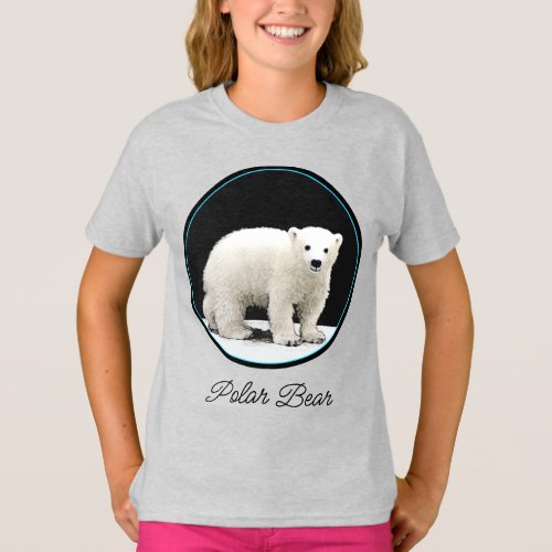 Polar Bear Cub Painting _ Oiginal Wildlife Art T_S T_Shirt