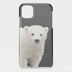 Polar Bear Cub Painting - Oiginal Wildlife Art iPhone 11 Case