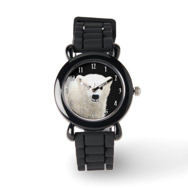 Polar Bear Cub Painting - Oiginal Wildlife Art Watch (Front)