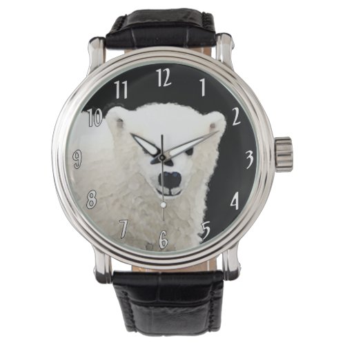 Polar Bear Cub Painting _ Oiginal Wildlife Art Watch