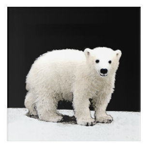 Polar Bear Cub Painting - Original Wildlife Art