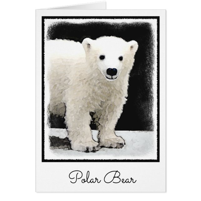 Polar Bear Cub Painting - Original Wildlife Art (Front)