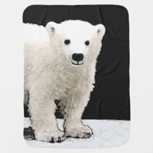 polar bear baby blanket