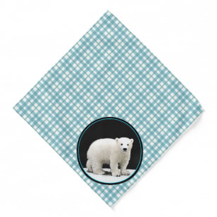 Polar Bear Cub Painting Original Wildlife Art Bandana