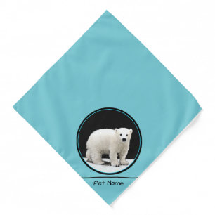 Polar Bear Cub Painting Original Wildlife Art Bandana