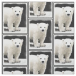 Polar Bear Cub Painting - Original Wildlife Art Fabric