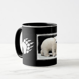 Polar Bear Cub Painting - Original Wildlife Art Mug