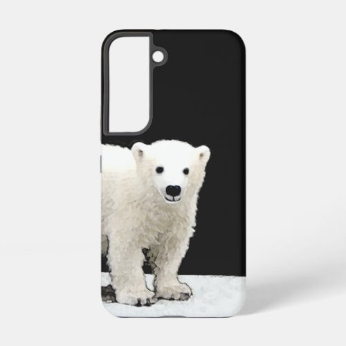 Polar Bear Cub Painting _ Original Wildlife Art Samsung Galaxy S22 Case