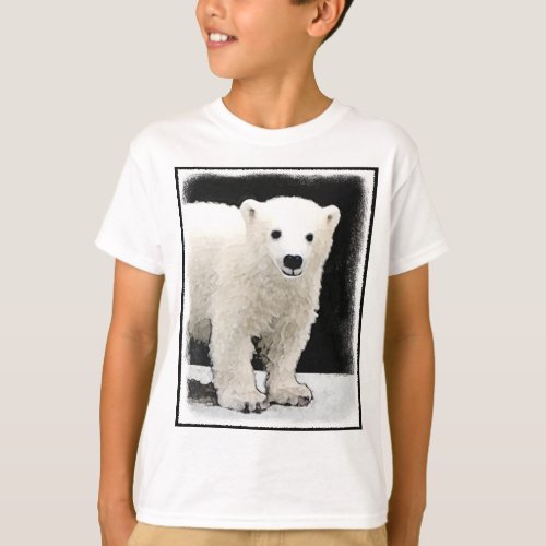 Polar Bear Cub Painting _ Original Wildlife Art T_Shirt