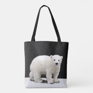 Polar Bear Cub Painting - Original Wildlife Art Tote Bag