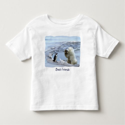 Polar Bear Cub  Penguin Best Friends Kids Tees