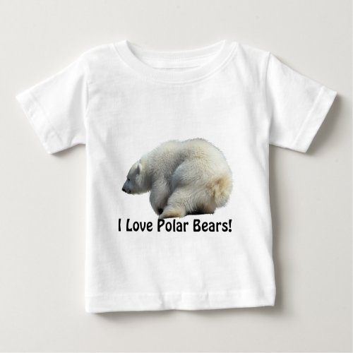 Polar Bear Cub Photo Art Apparel Baby T_Shirt
