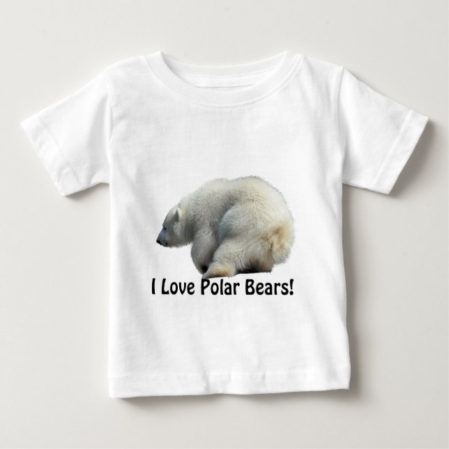 Polar Bear Cub Photo Art Apparel Baby T-Shirt (Front)