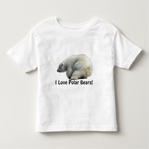 Polar Bear Cub Photo Art Apparel Toddler T_shirt