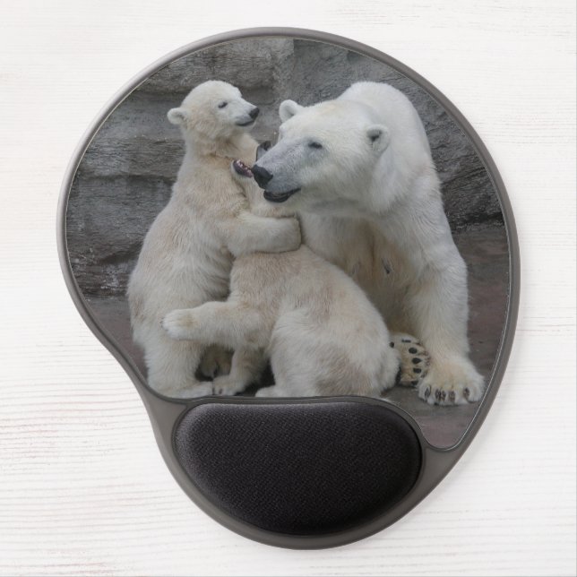 Polar Bear Cubs Gel Mouse Pad (Front)