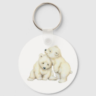 Polar Bear Cubs Keychain