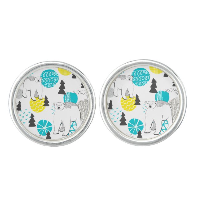 Polar bear cufflinks (Front)