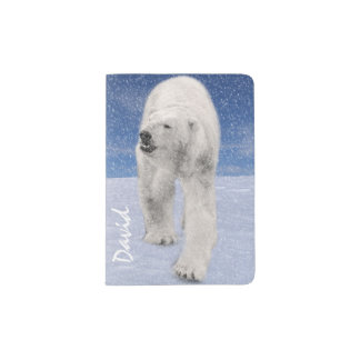 Polar Bear Custom Passport Wallet Holder