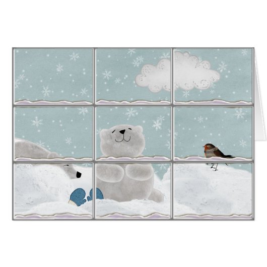 Polar Bear Cute Cards (Front Horizontal)