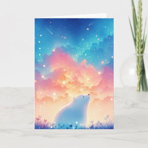 Polar Bear Daydreaming Card
