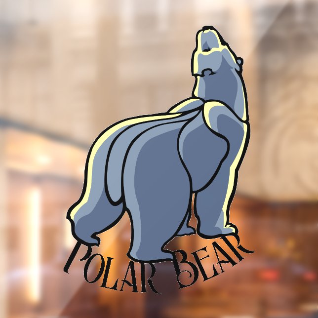 Polar Bear Decal Custom Bear Art Window Cling (Sheet 2)